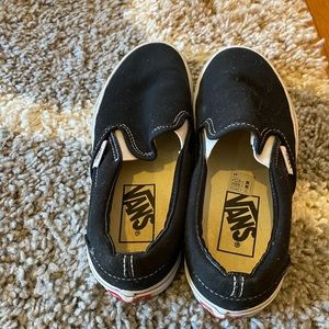 Womens black slip on vans